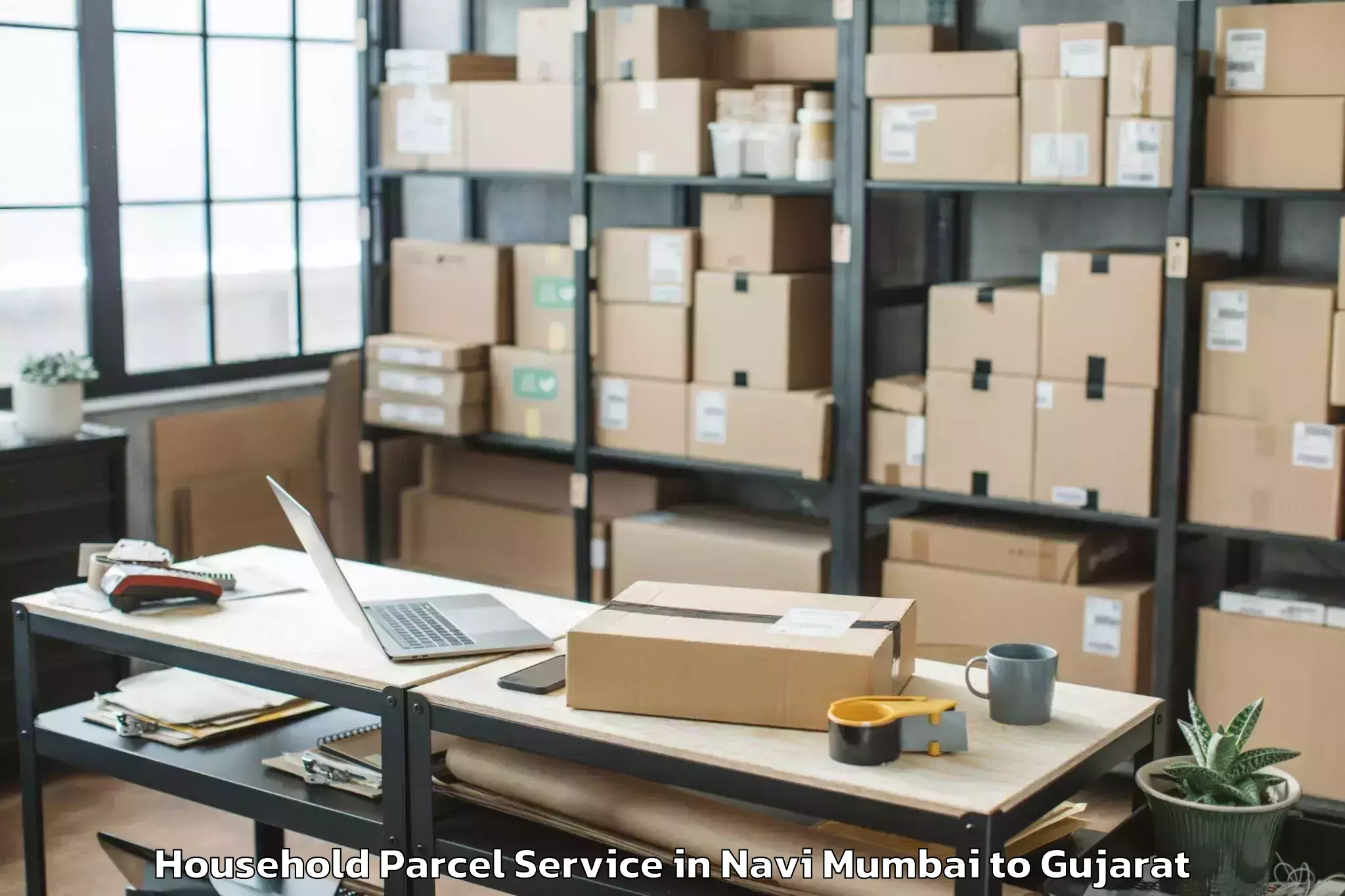 Book Your Navi Mumbai to Dhuvaran Household Parcel Today